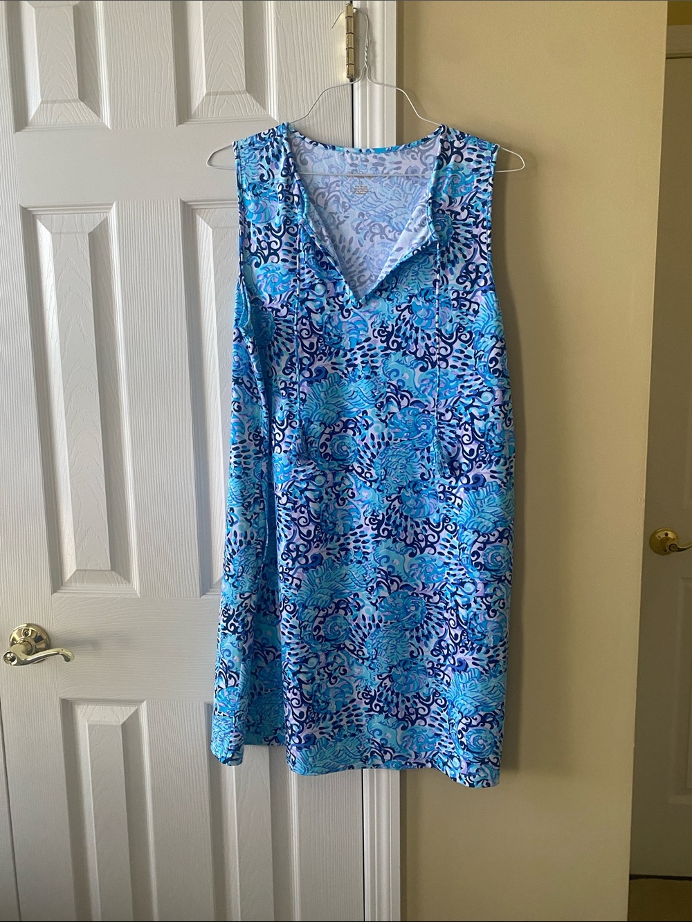 Lilly Pulitzer Blue & Turquoise Floral-Print Mini Dress
